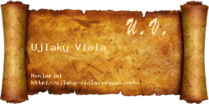 Ujlaky Viola névjegykártya